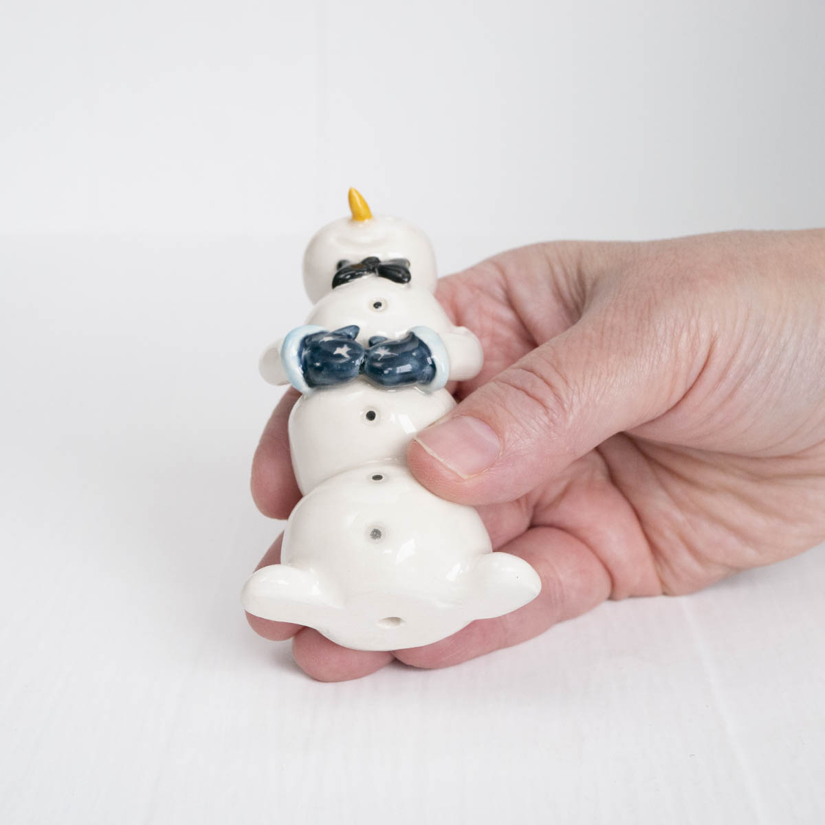 Фигурка из керамики, снеговик, ручная работа, модель 2315