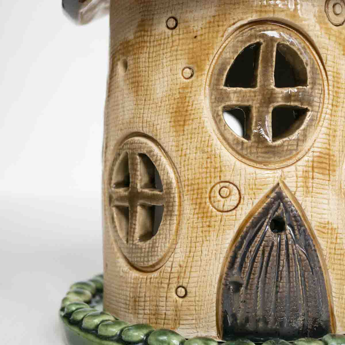 Подсвечник домик для чайной свечи, ручная работа, модель 2516